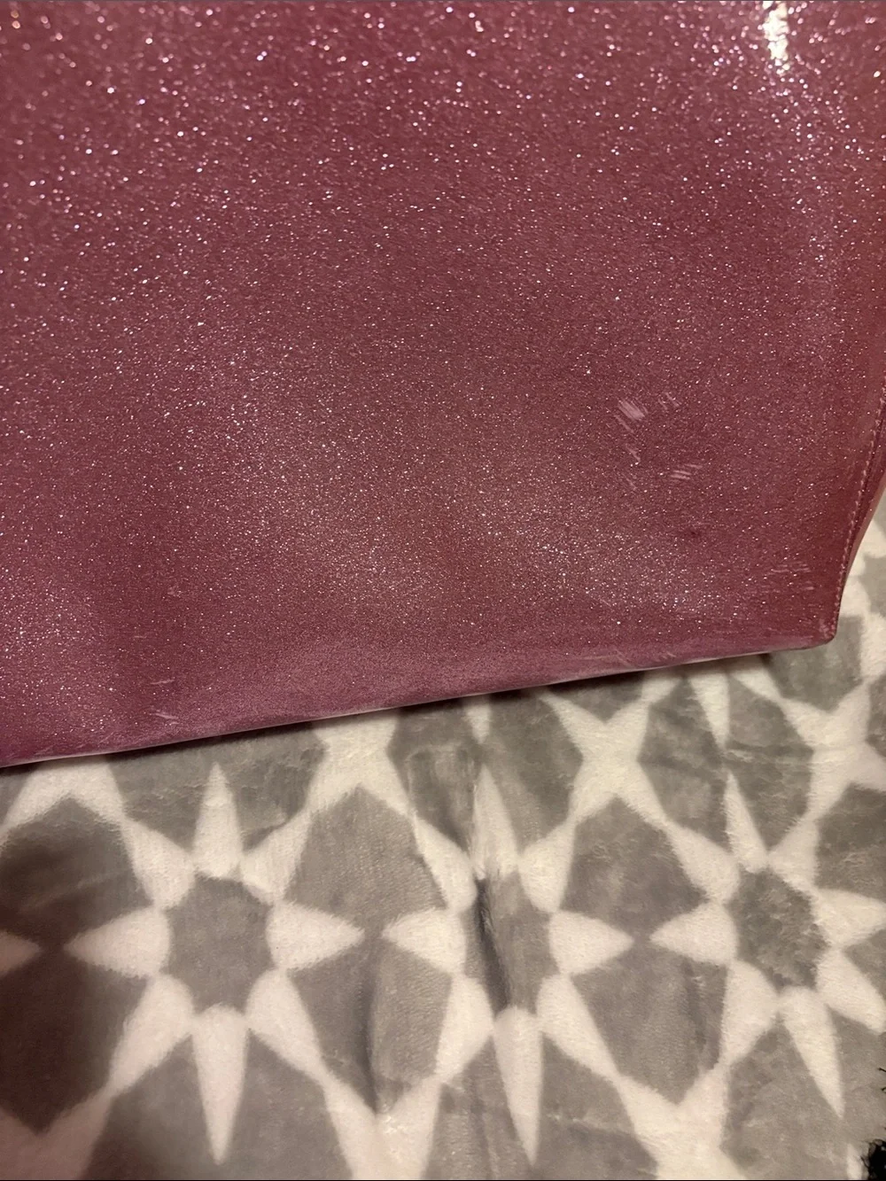 kate spade Glitter Pink Tote with Black Bow